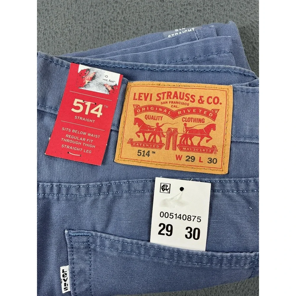 Levis 514 Jeans Mens 29x30 Light Wash Blue Straight Regular Fit Denim Cambodia